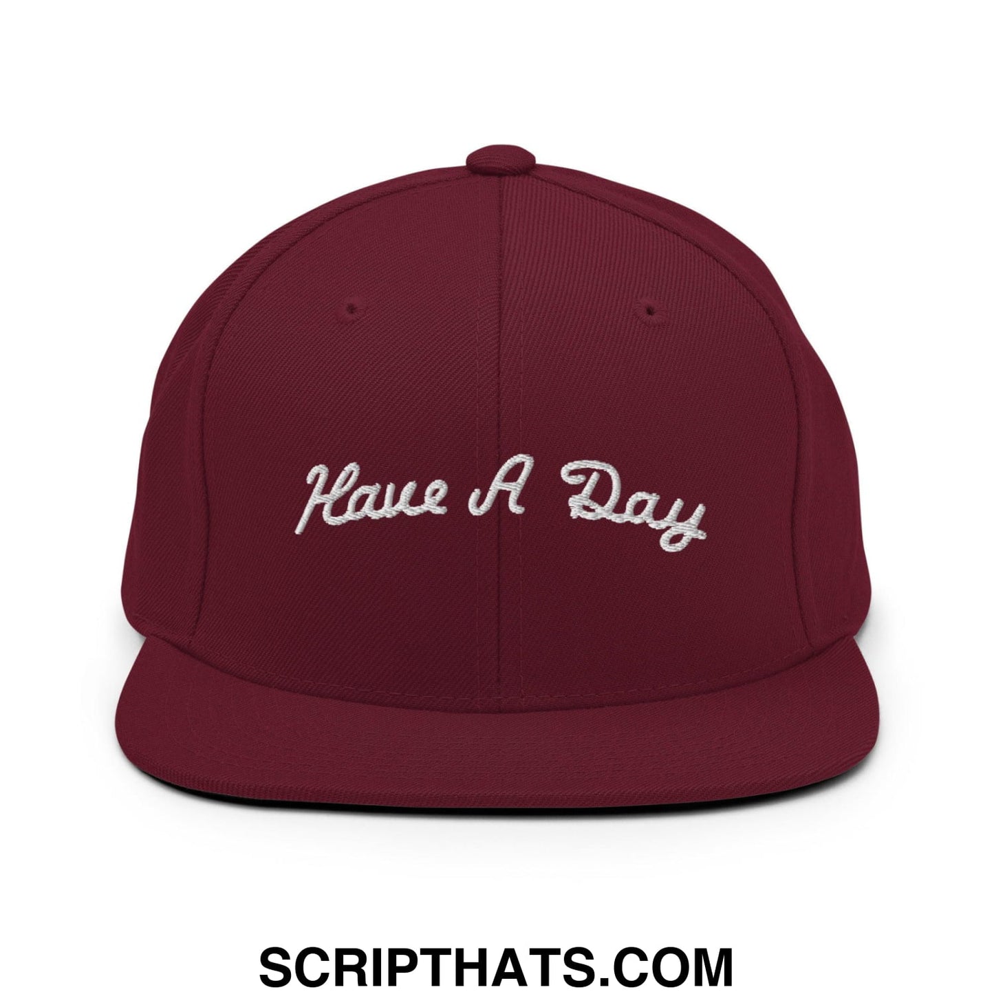 Have a Day Golf Snapback Hat Maroon