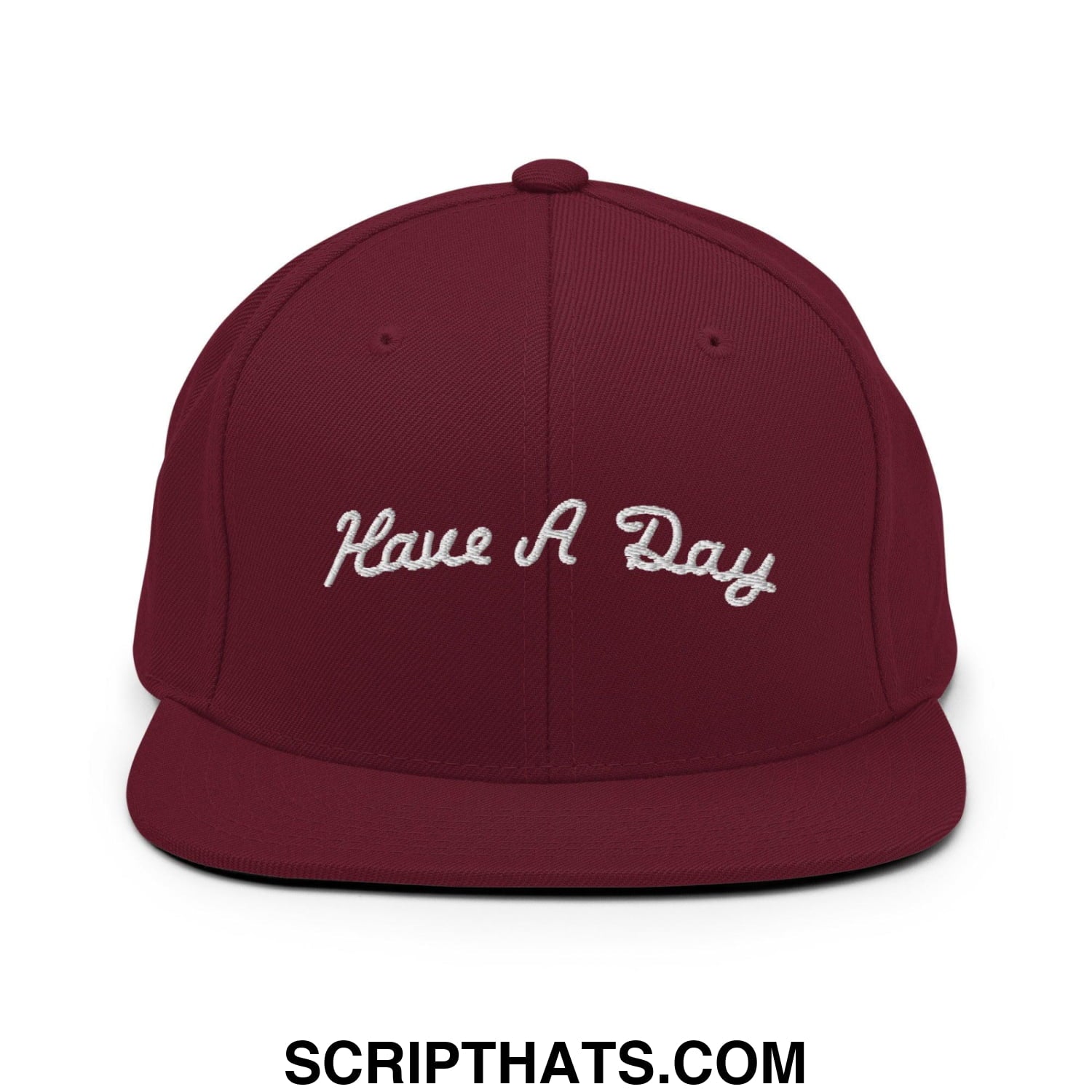Have a Day Golf Snapback Hat Maroon