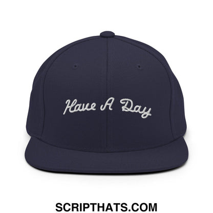 Have a Day Golf Snapback Hat Navy