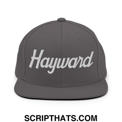 Hayward Script Snapback Hat Dark Grey