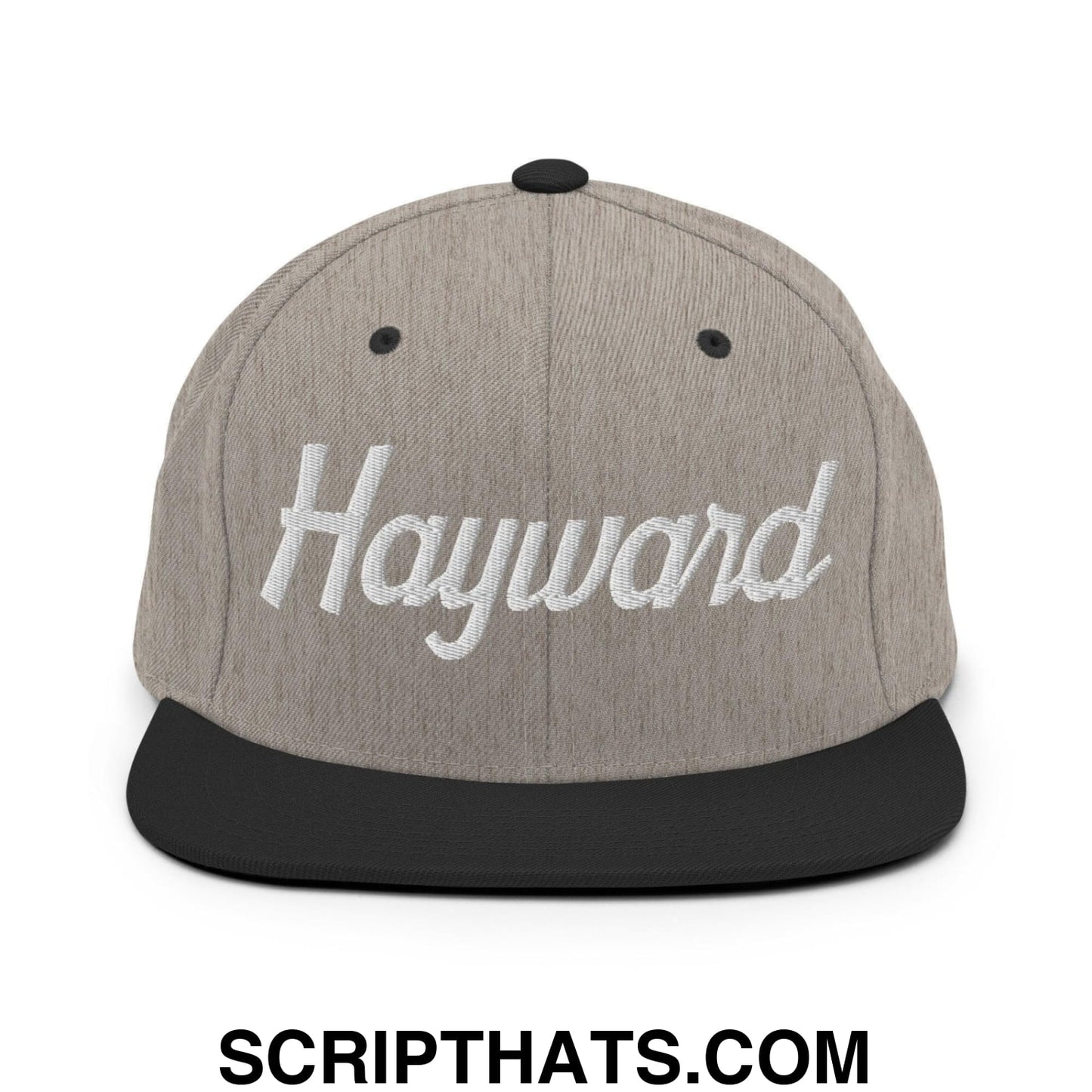 Hayward Script Snapback Hat Heather Black