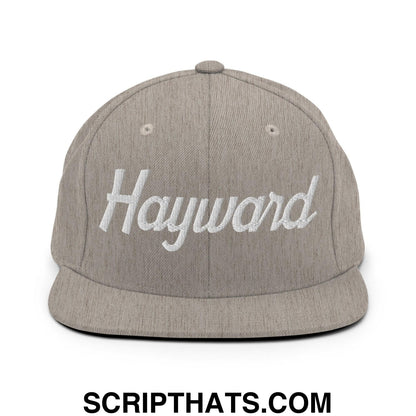 Hayward Script Snapback Hat Heather Grey