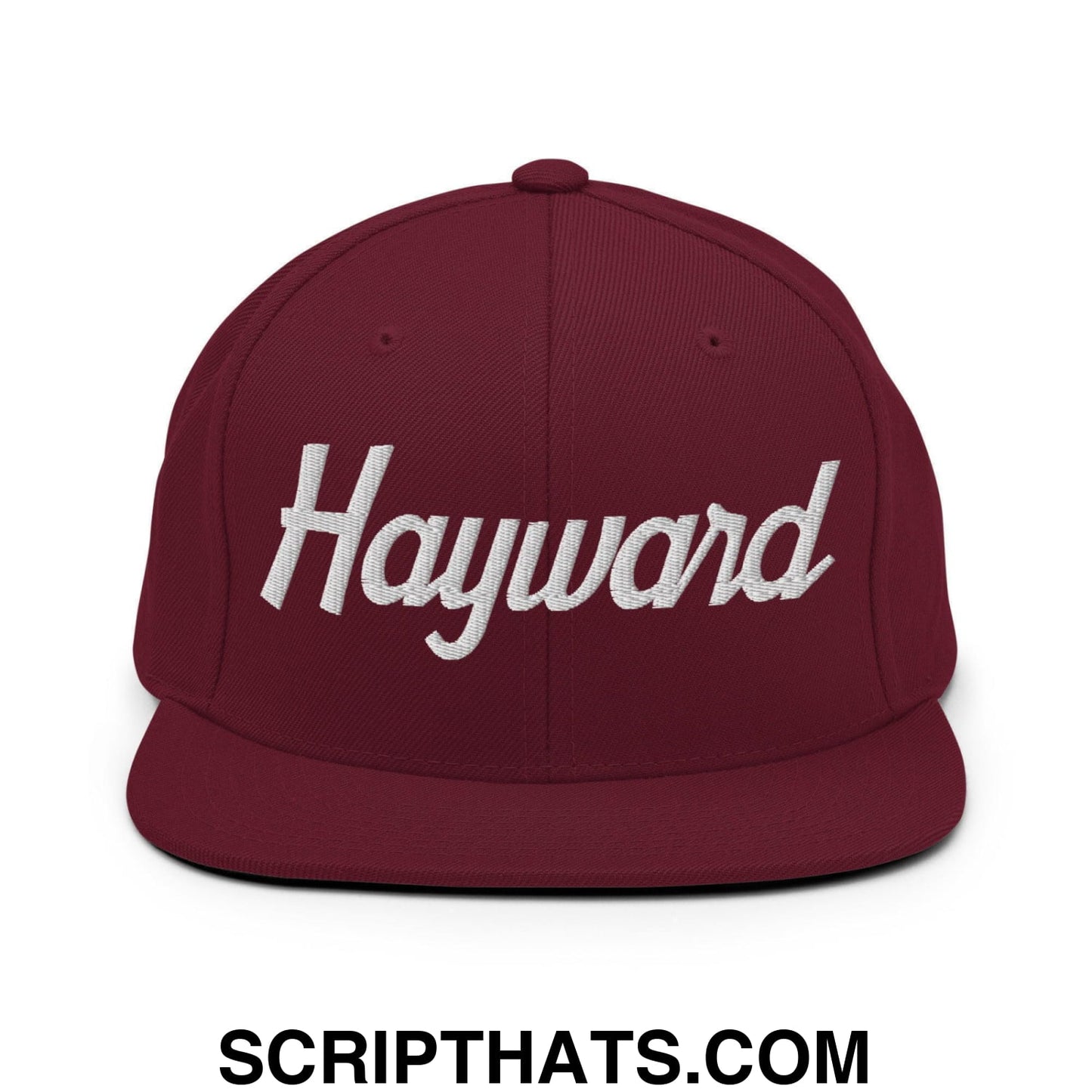 Hayward Script Snapback Hat Maroon