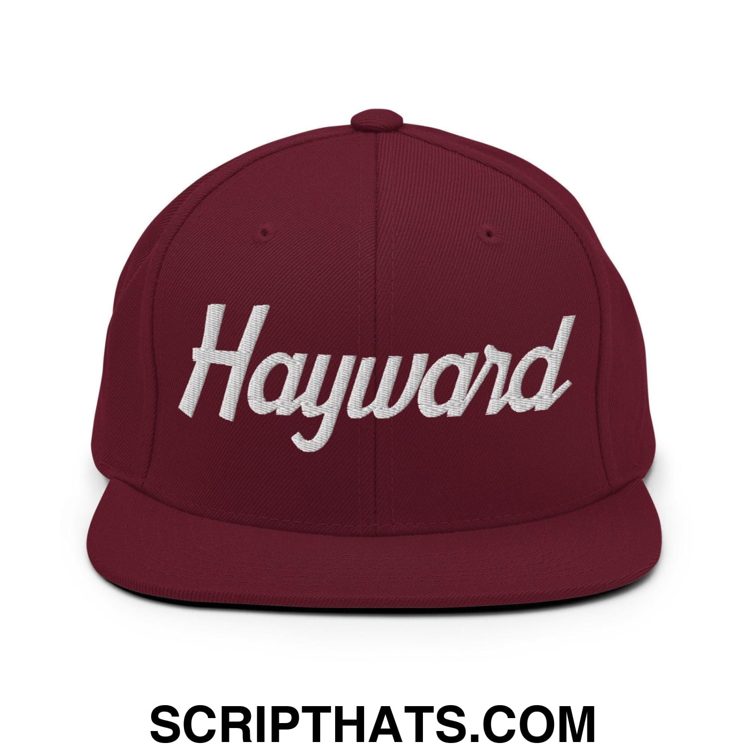 Hayward Script Snapback Hat Maroon
