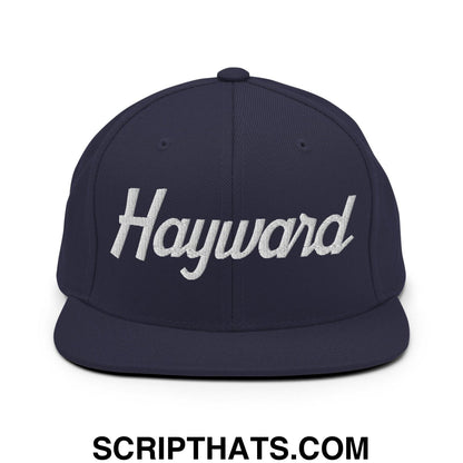 Hayward Script Snapback Hat Navy