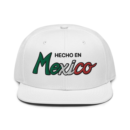 Hecho en Mexico III Script Snapback Hat White by Script Hats | Script Hats