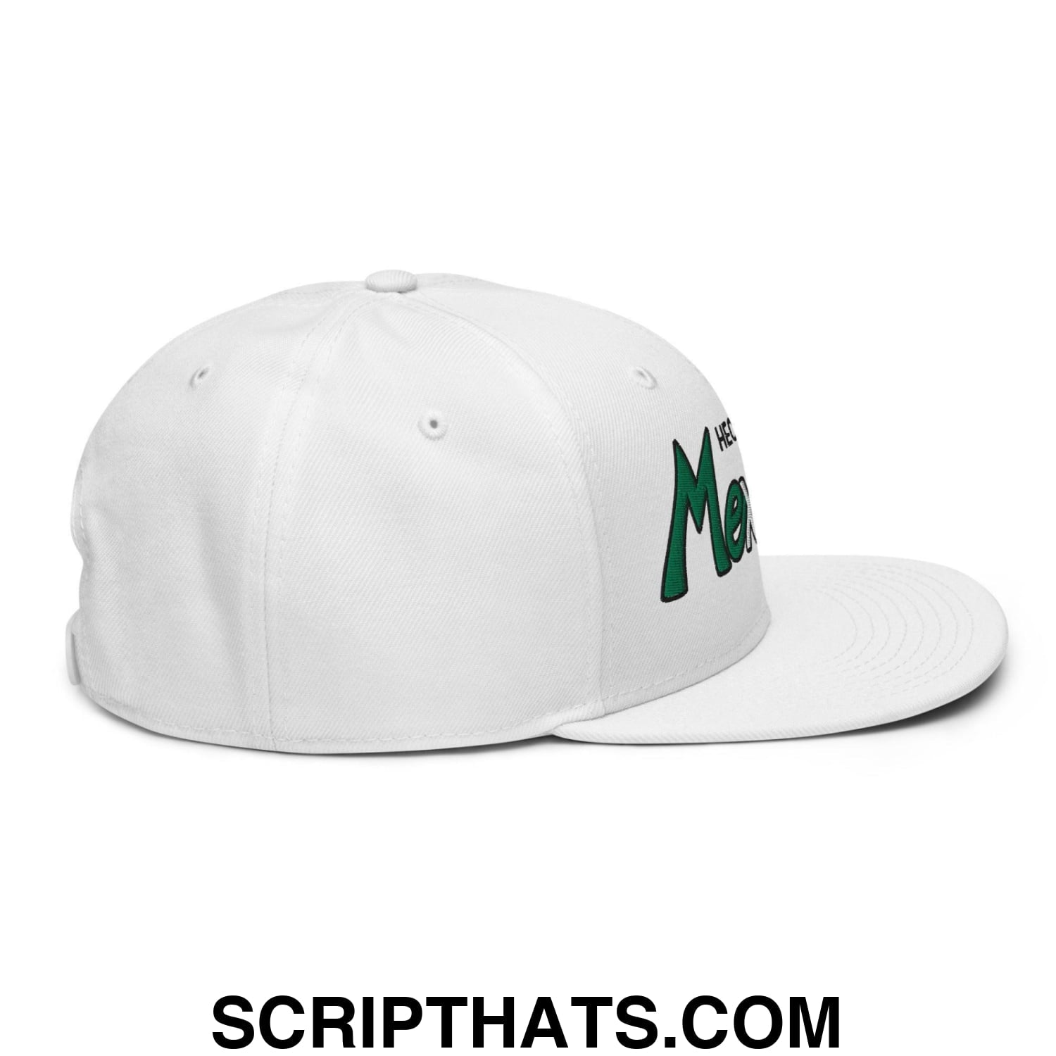 Hecho en Mexico III Script Snapback Hat White