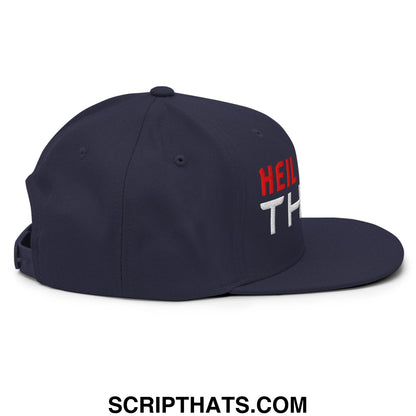 Heil to The Thief Embroidered Flat Bill Brim Snapback Hat Navy