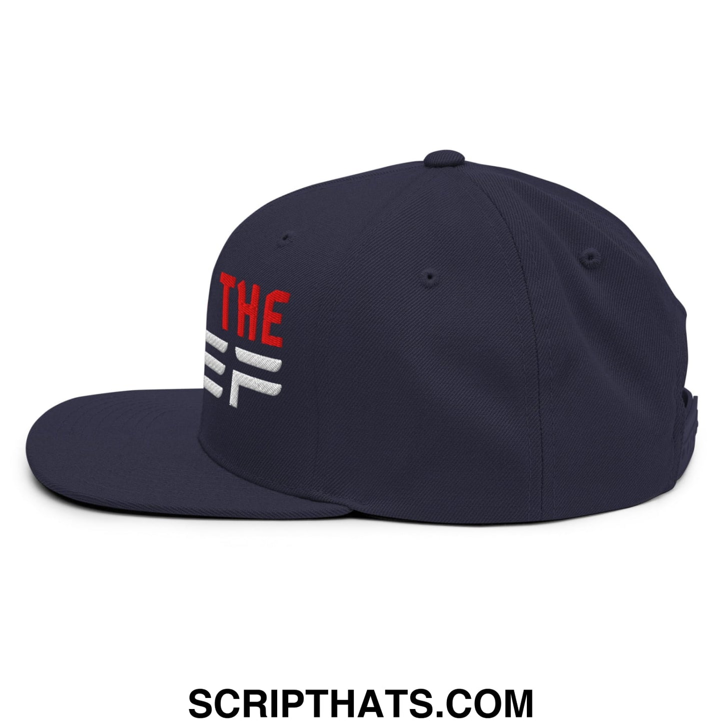 Heil to The Thief Embroidered Flat Bill Brim Snapback Hat Navy
