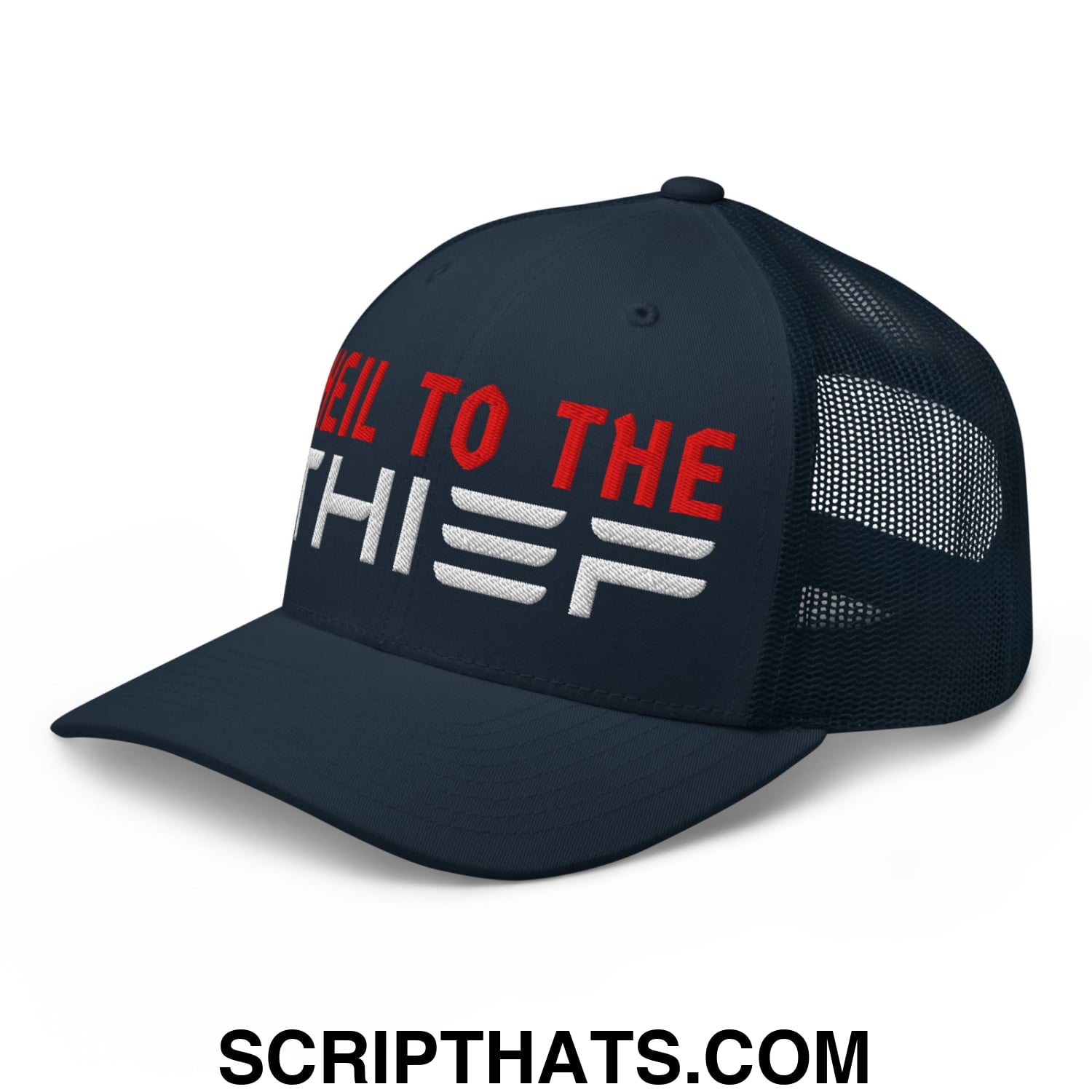 Heil to The Thief Embroidered Mesh Trucker Hat Navy