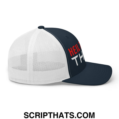 Heil to The Thief Embroidered Mesh Trucker Hat Navy White