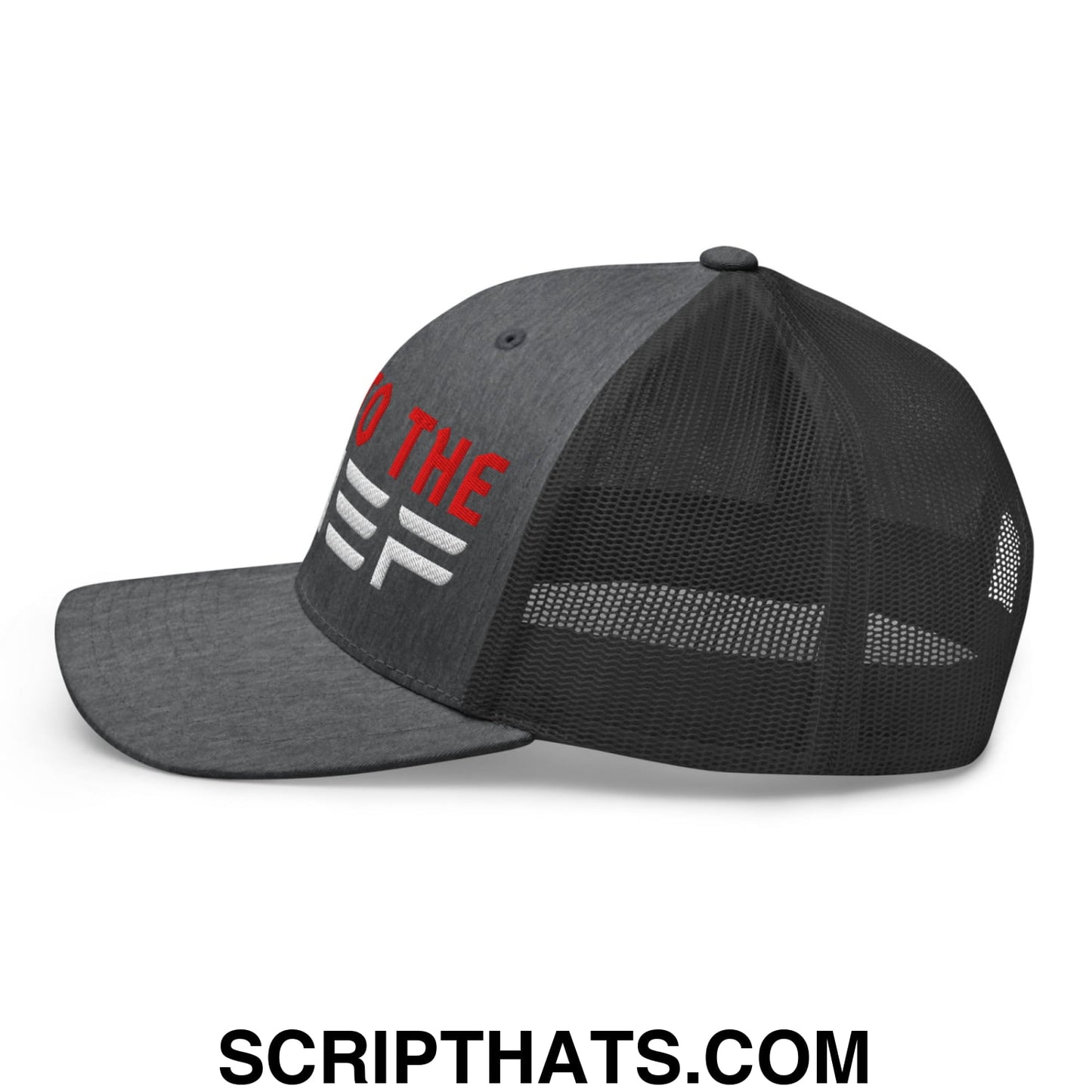 Heil to The Thief Embroidered Mesh Trucker Hat Dark Heather Gray