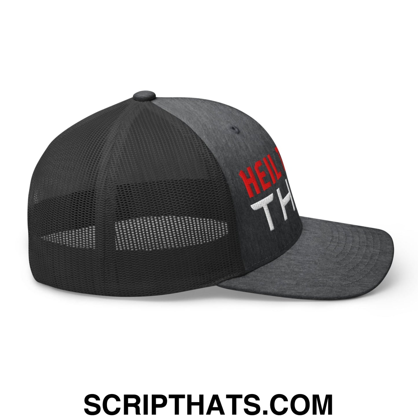 Heil to The Thief Embroidered Mesh Trucker Hat Dark Heather Gray
