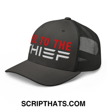 Heil to The Thief Embroidered Mesh Trucker Hat Charcoal