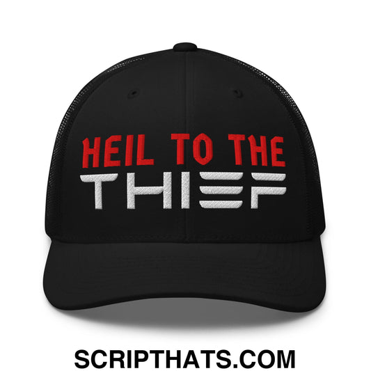 Heil to The Thief Embroidered Mesh Trucker Hat Black