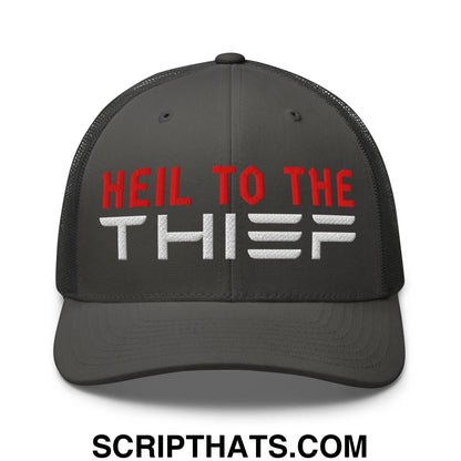 Heil to The Thief Embroidered Mesh Trucker Hat Charcoal