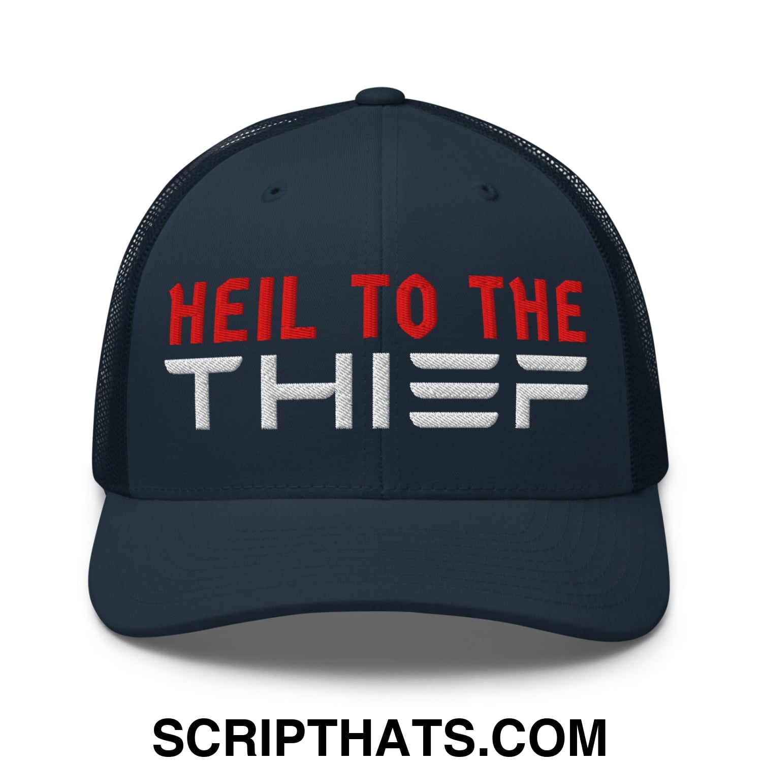 Heil to The Thief Embroidered Mesh Trucker Hat Navy