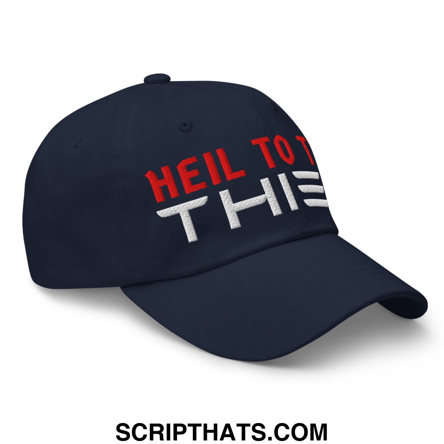 Heil to The Thief Embroidered Unstructured Dad Hat Navy