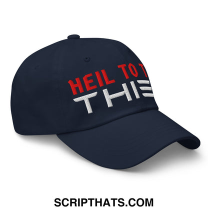 Heil to The Thief Embroidered Unstructured Dad Hat Navy