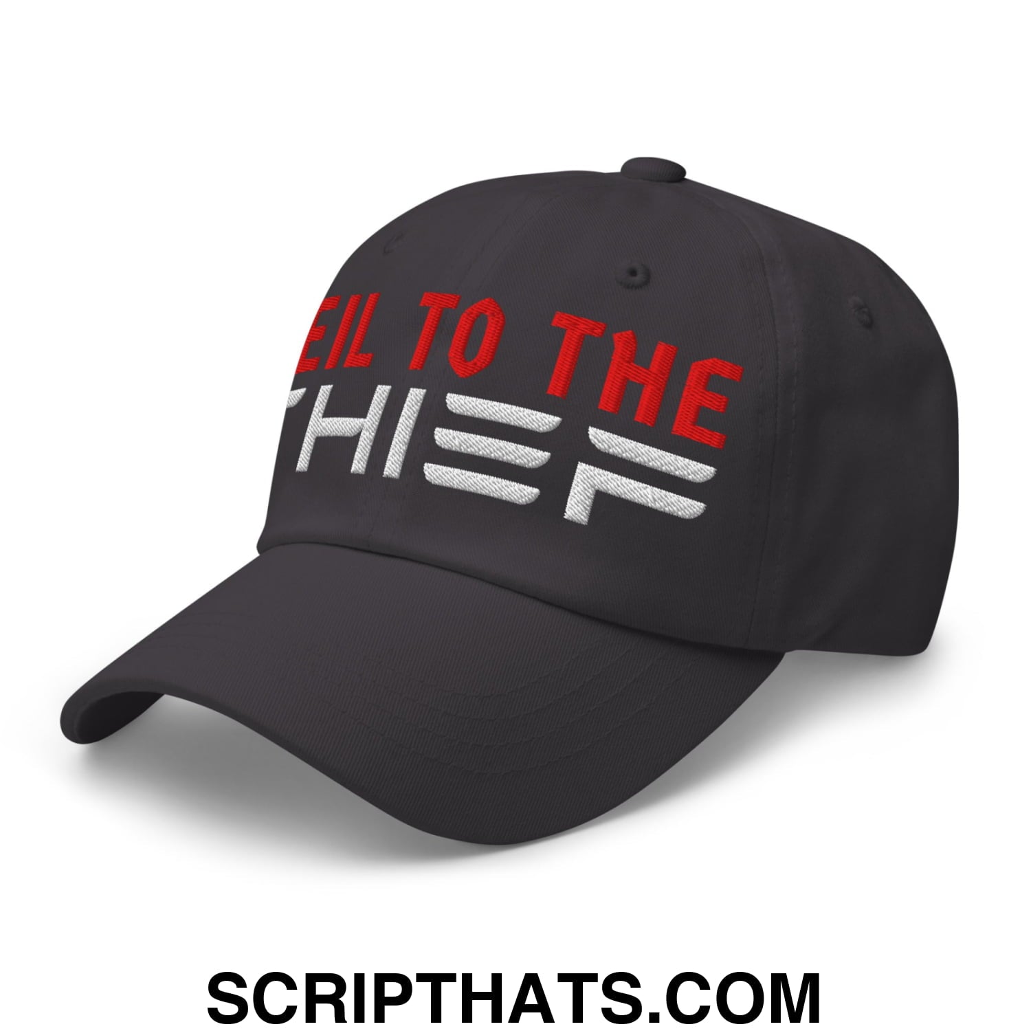 Heil to The Thief Embroidered Unstructured Dad Hat Dark Grey