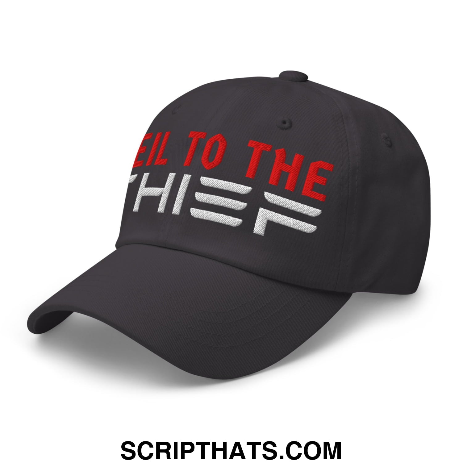 Heil to The Thief Embroidered Unstructured Dad Hat Dark Grey