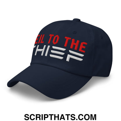 Heil to The Thief Embroidered Unstructured Dad Hat Navy