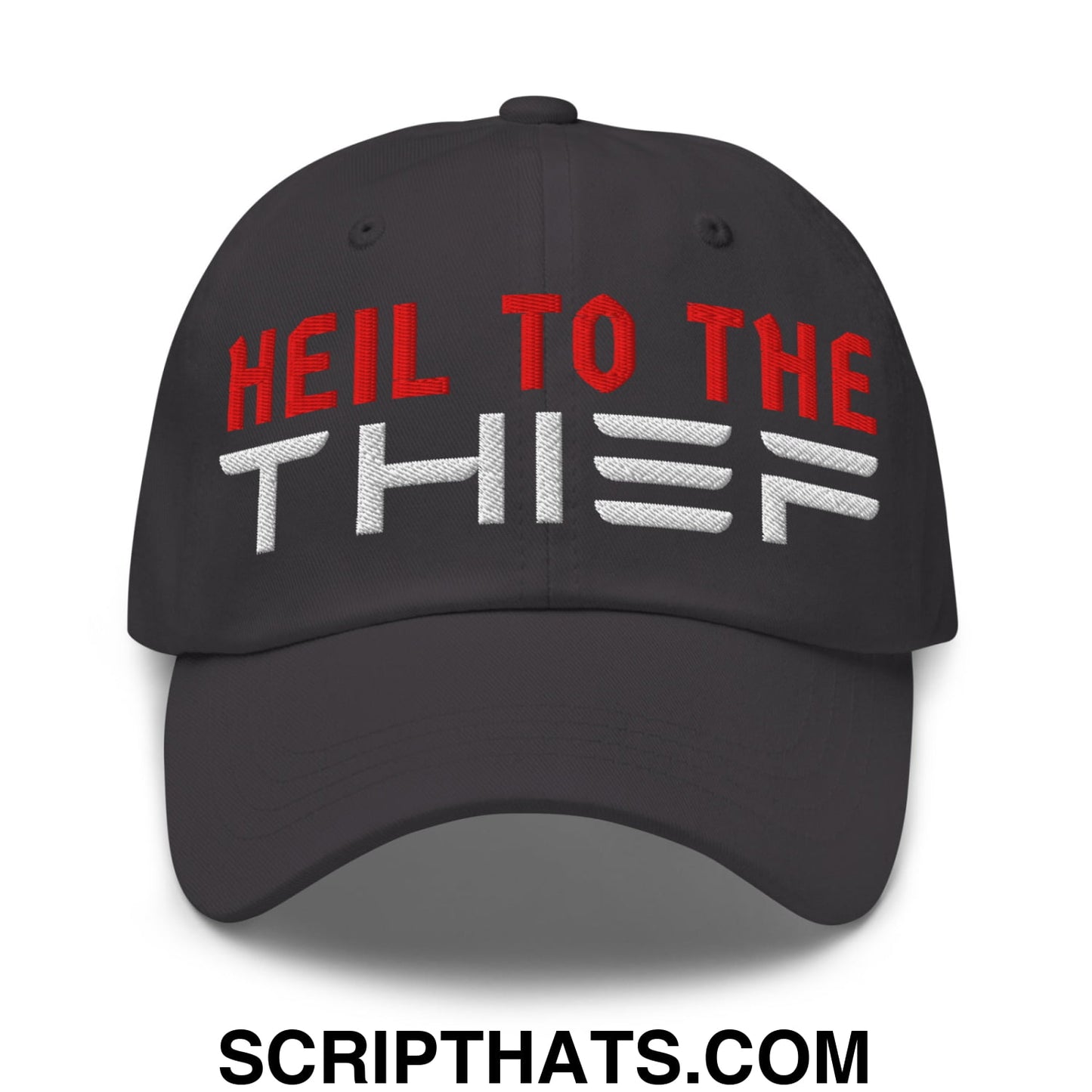 Heil to The Thief Embroidered Unstructured Dad Hat Dark Grey
