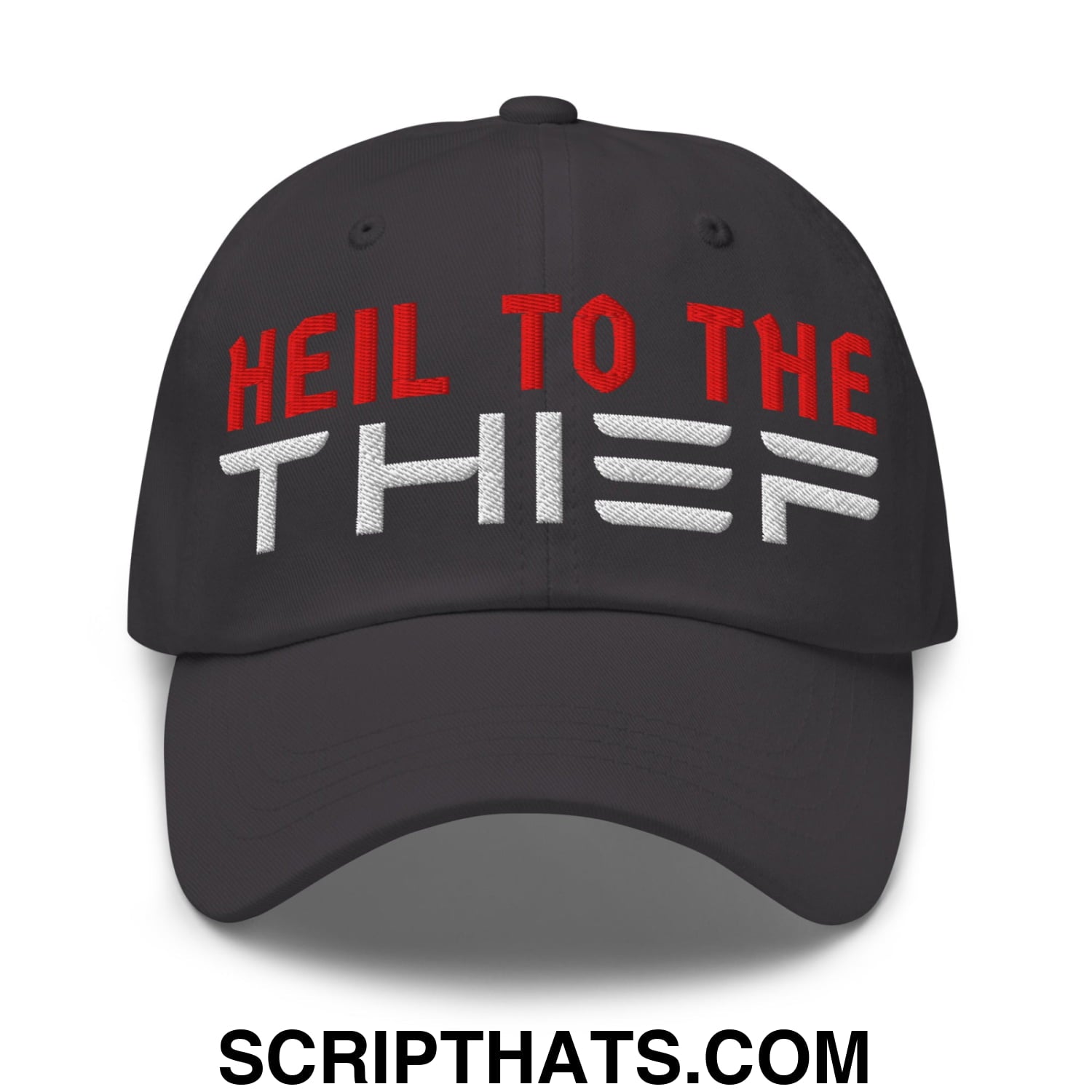 Heil to The Thief Embroidered Unstructured Dad Hat Dark Grey