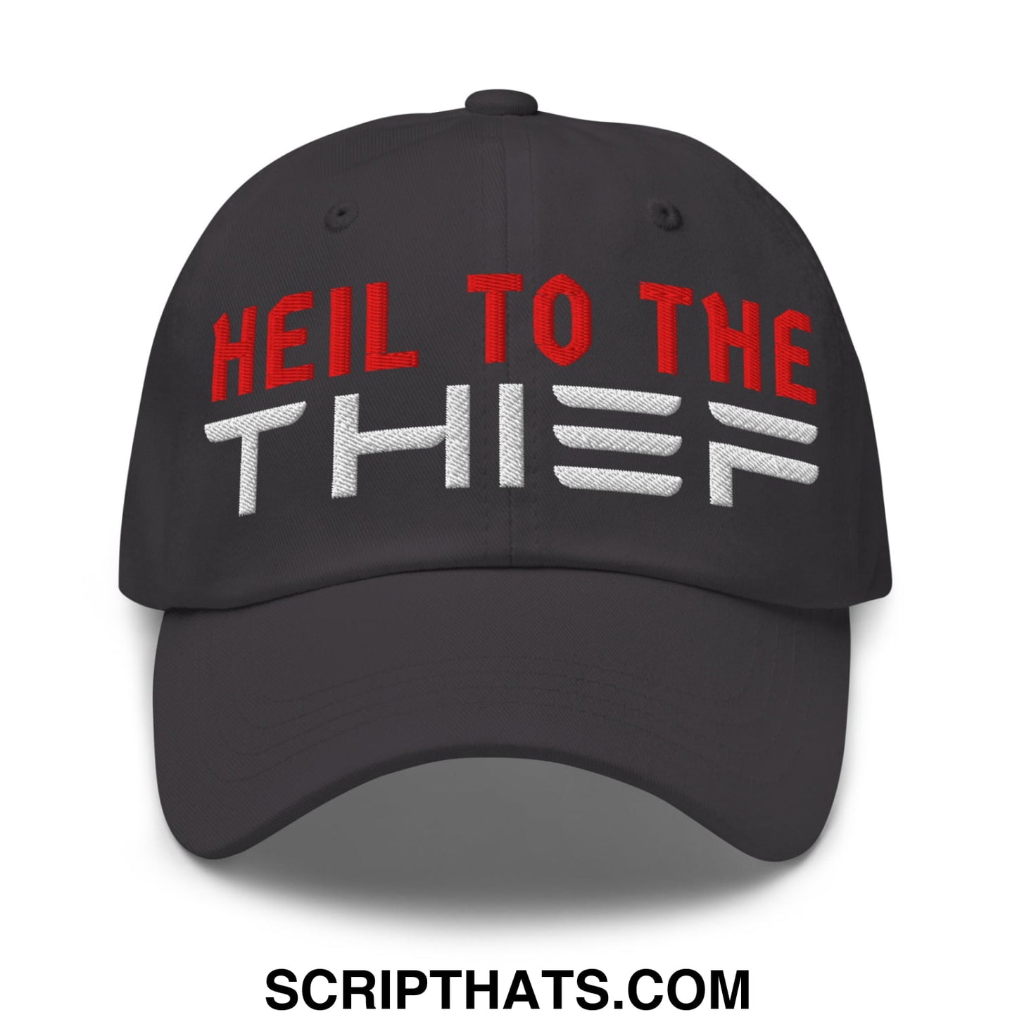 Heil to The Thief Embroidered Unstructured Dad Hat Dark Grey