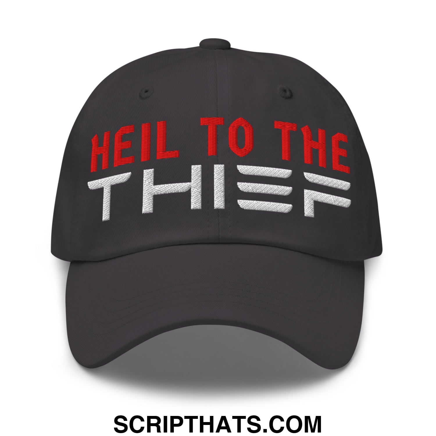Heil to The Thief Embroidered Unstructured Dad Hat Dark Grey