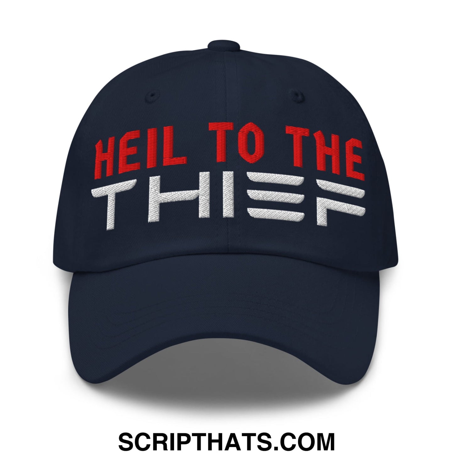 Heil to The Thief Embroidered Unstructured Dad Hat Navy