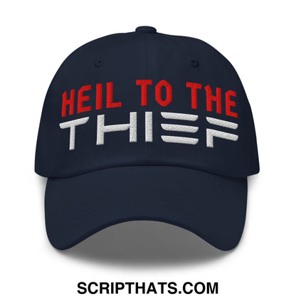 Heil to The Thief Embroidered Unstructured Dad Hat Navy