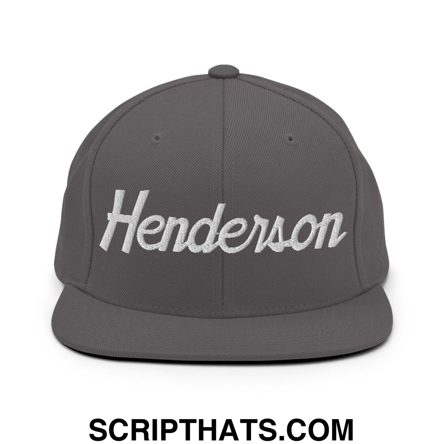 Henderson Script Snapback Hat Dark Grey