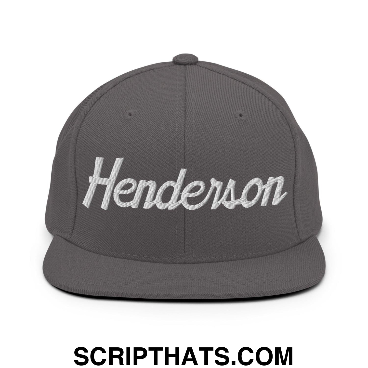 Henderson Script Snapback Hat Dark Grey