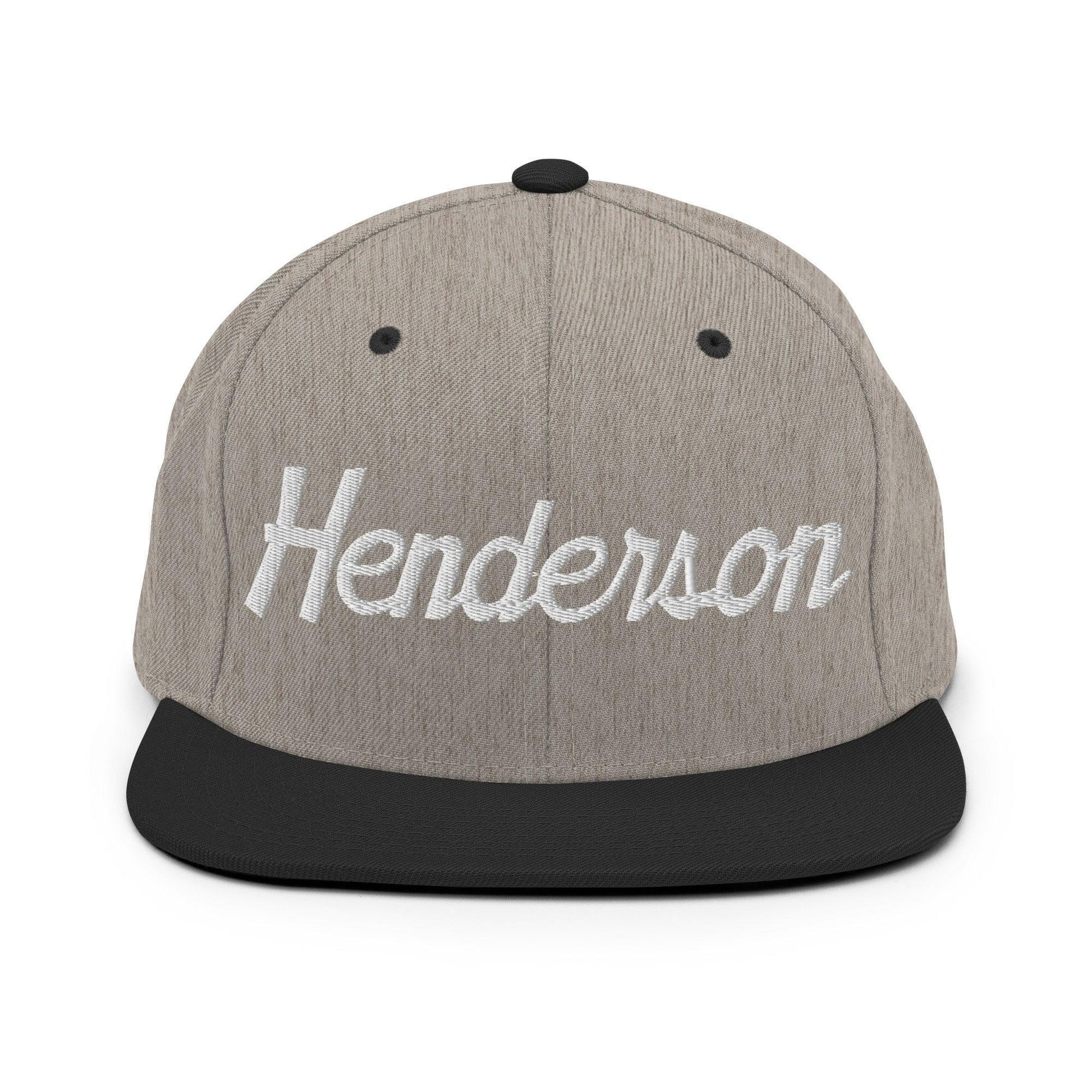 Henderson Script Snapback Hat Heather/Black