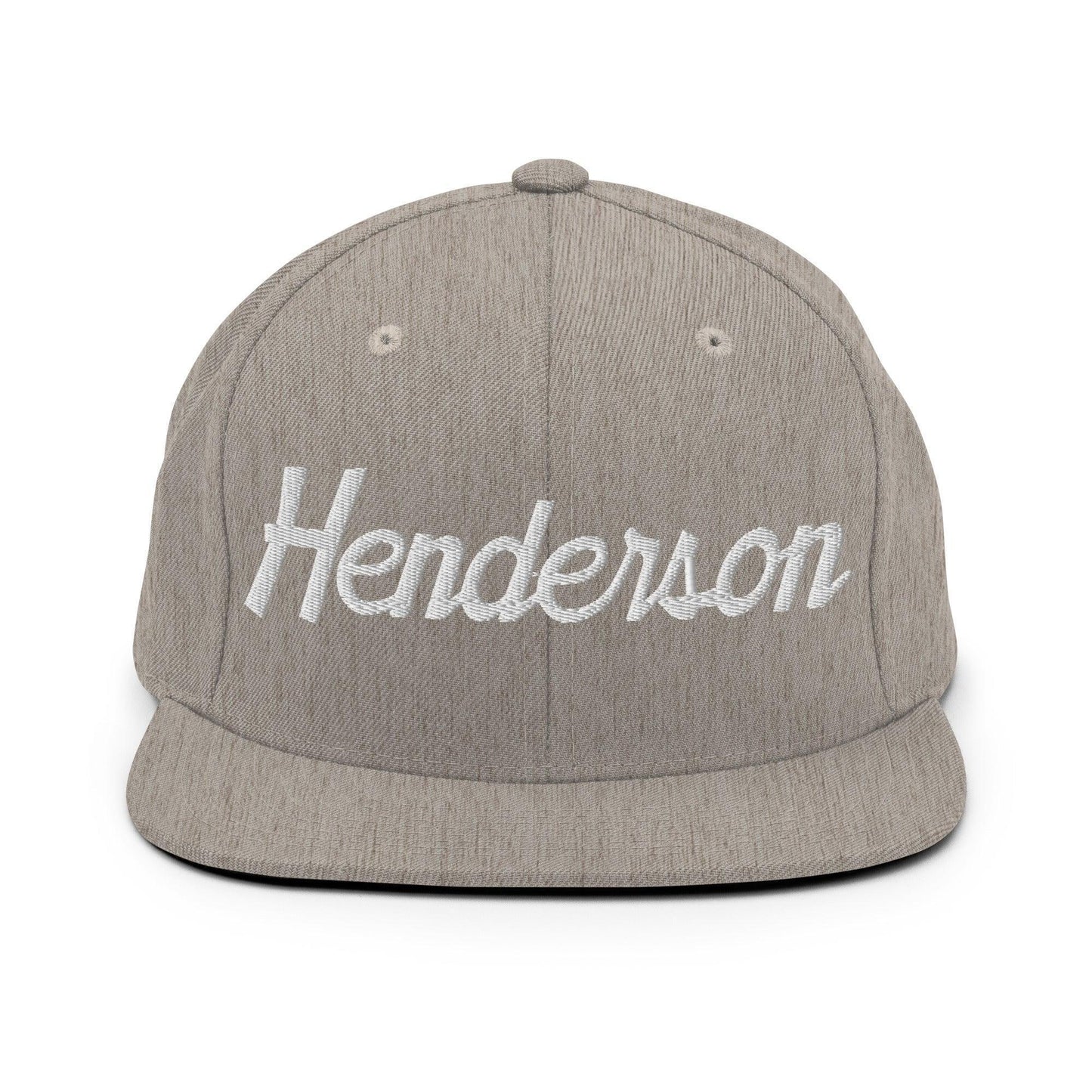 Henderson Script Snapback Hat Heather Grey