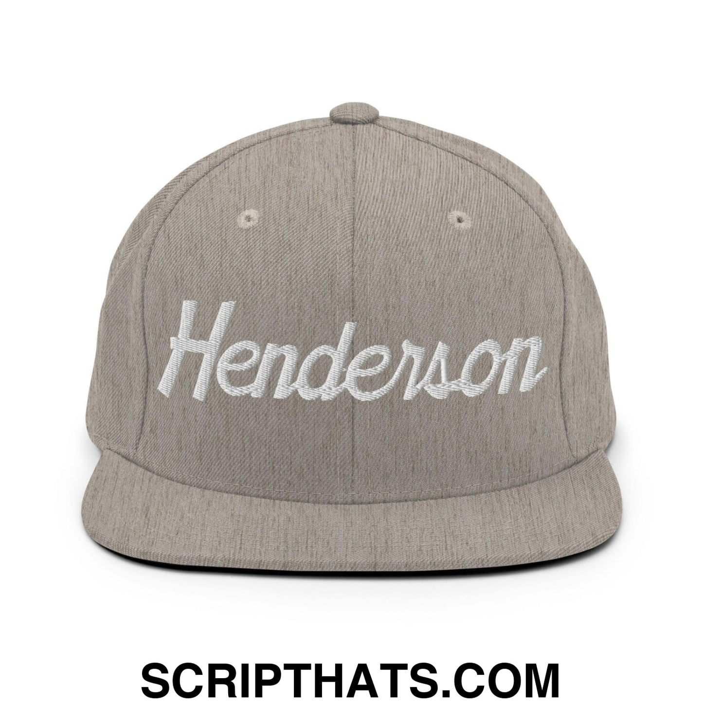 Henderson Script Snapback Hat Heather Grey