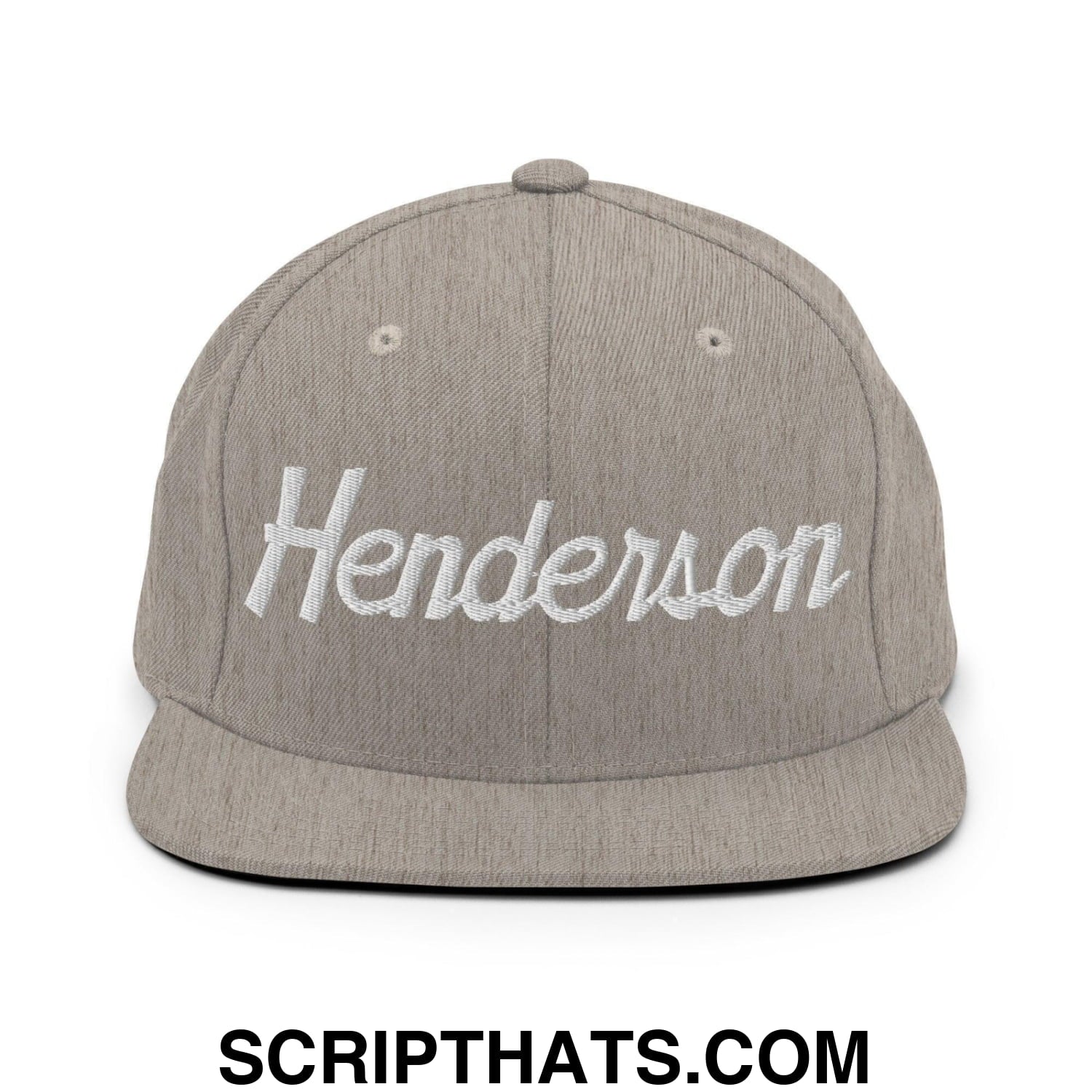 Henderson Script Snapback Hat Heather Grey