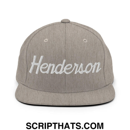 Henderson Script Snapback Hat Heather Grey