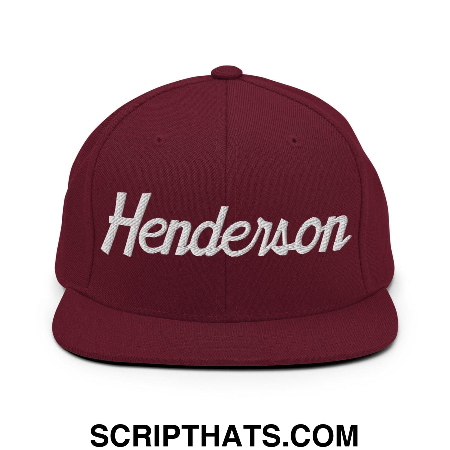 Henderson Script Snapback Hat Maroon