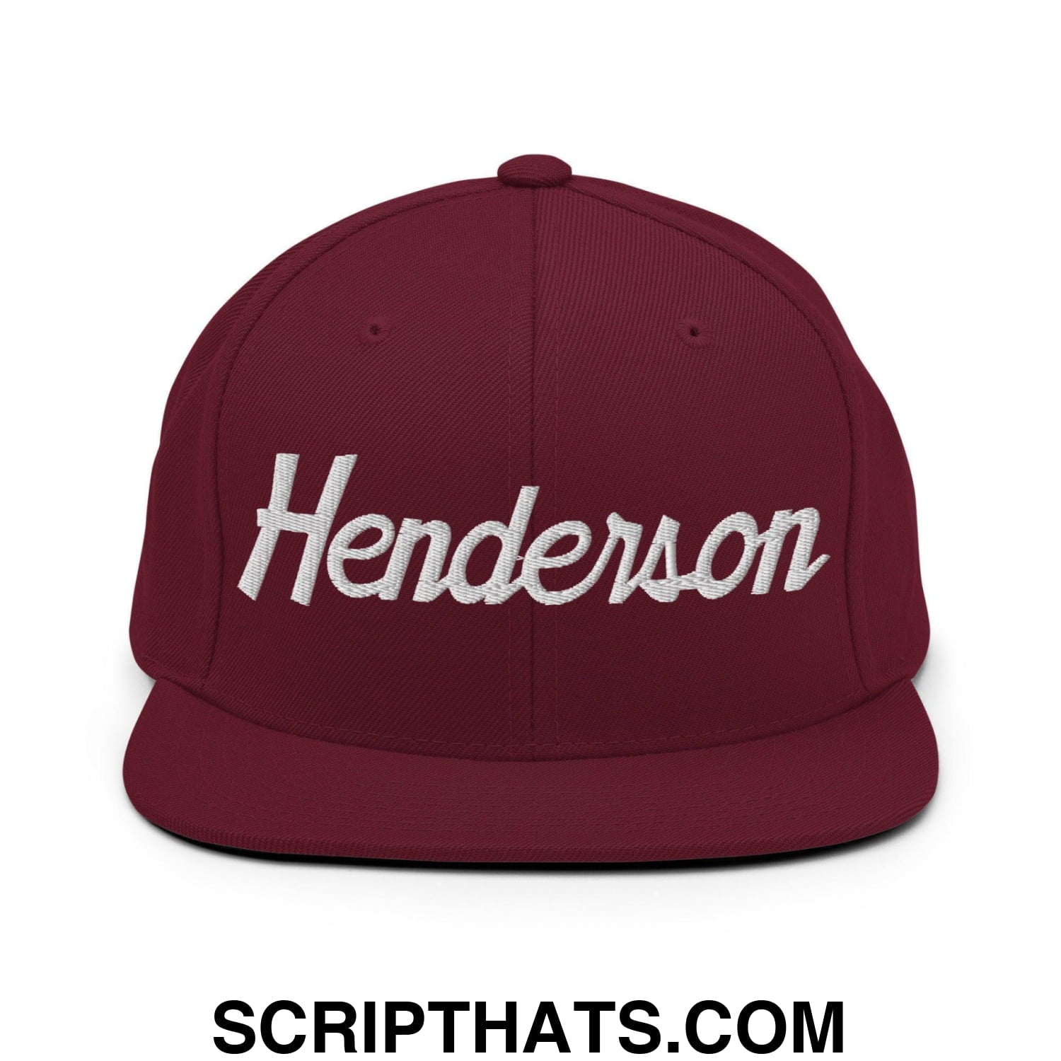 Henderson Script Snapback Hat Maroon