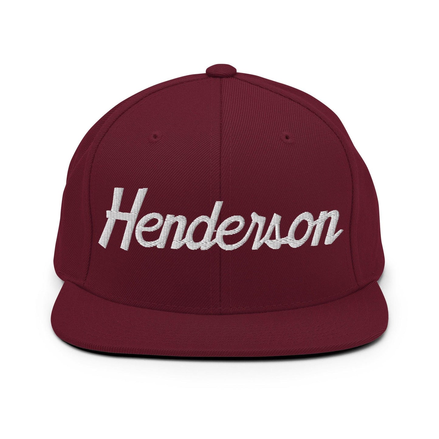 Henderson Script Snapback Hat Maroon