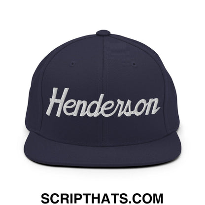 Henderson Script Snapback Hat Navy