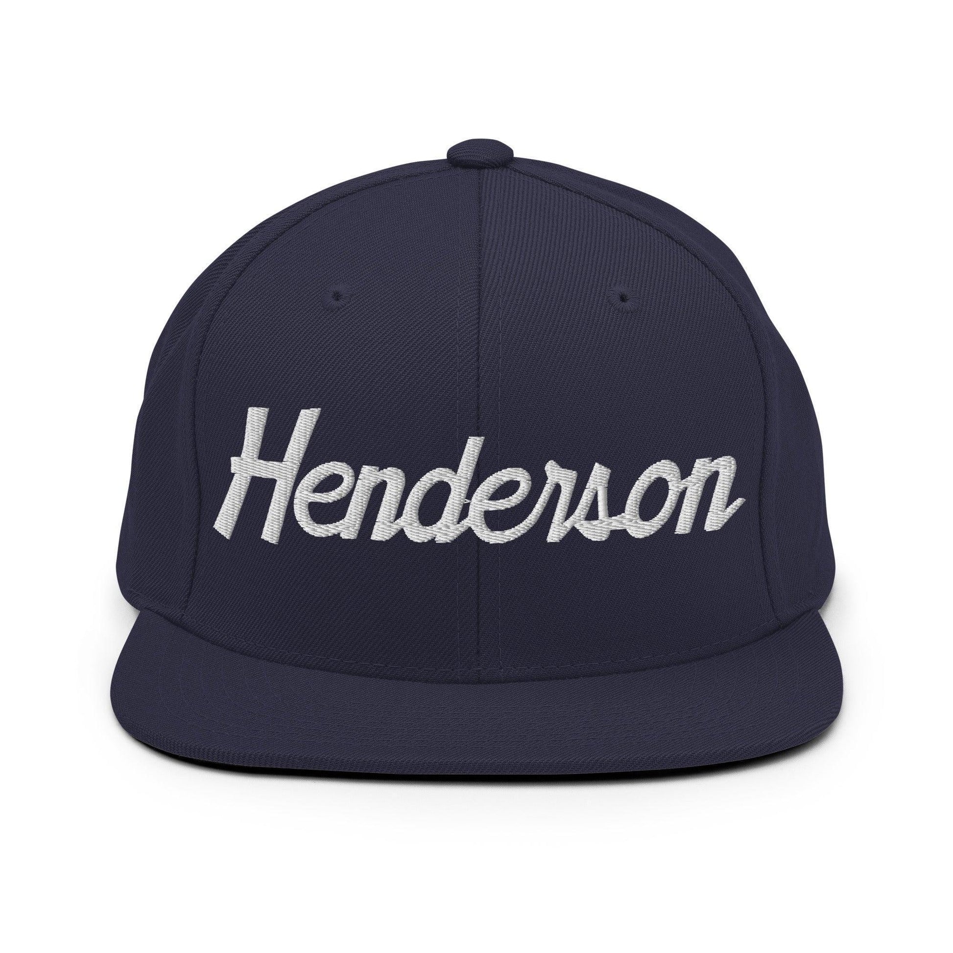 Henderson Script Snapback Hat Navy