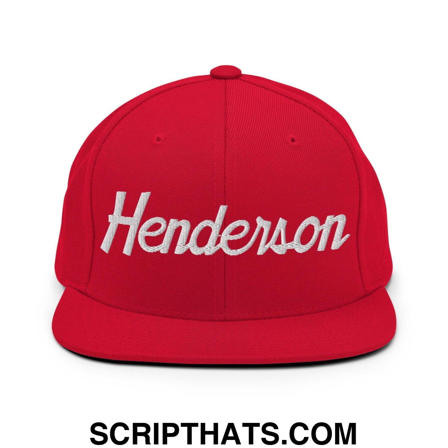 Henderson Script Snapback Hat Red