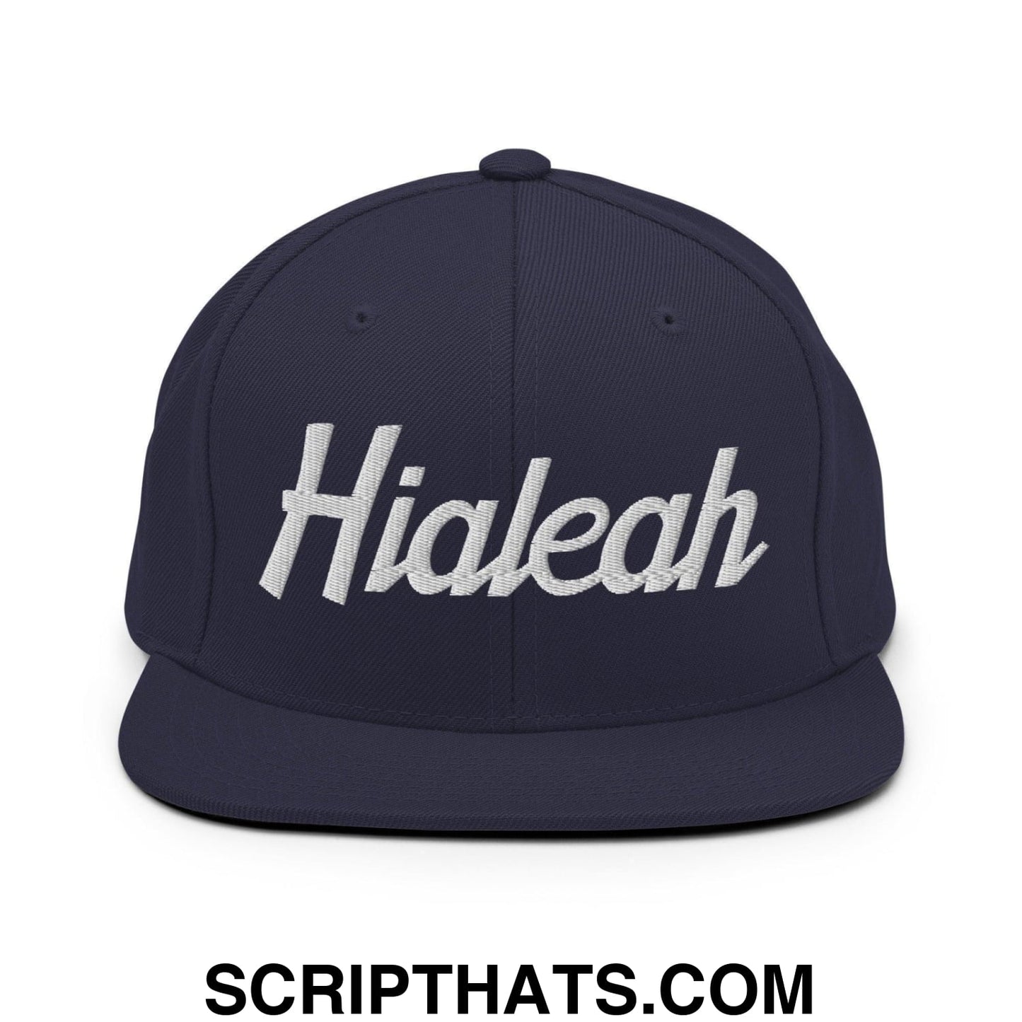 Hialeah Script Snapback Hat Navy