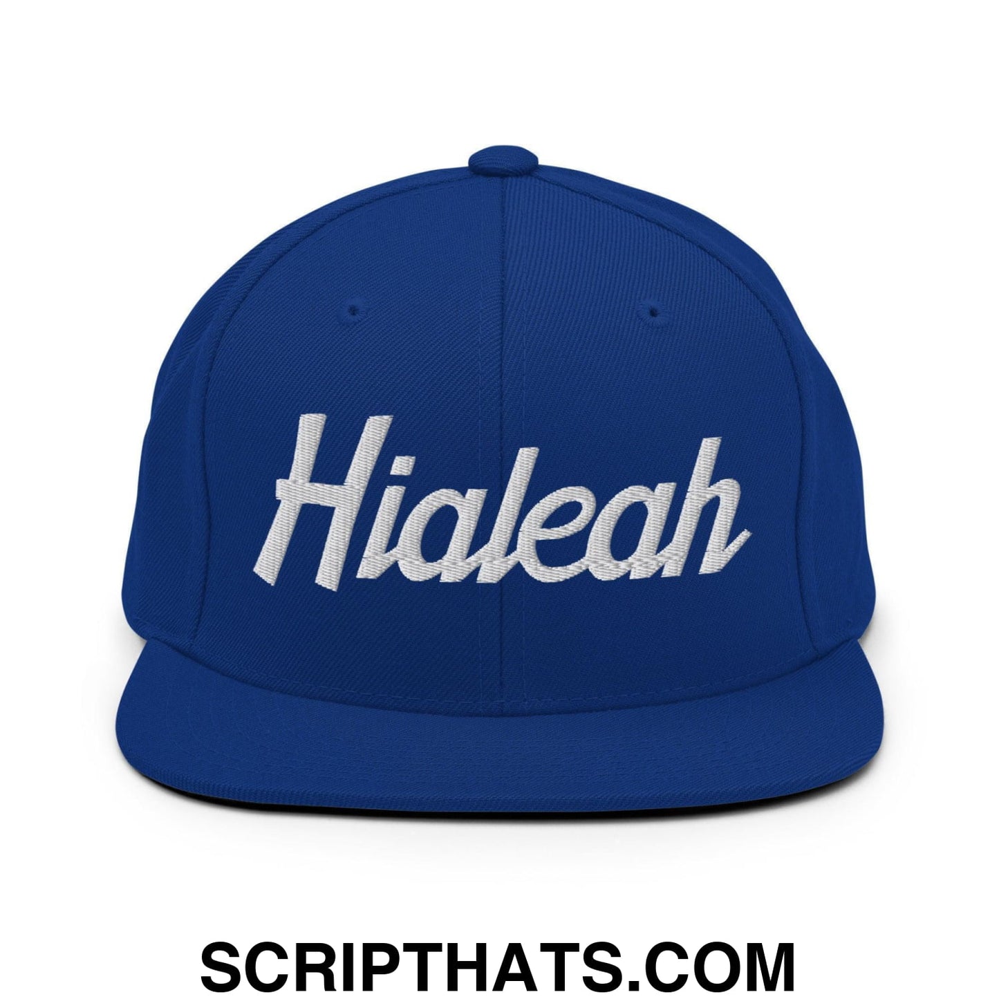 Hialeah Script Snapback Hat Royal Blue