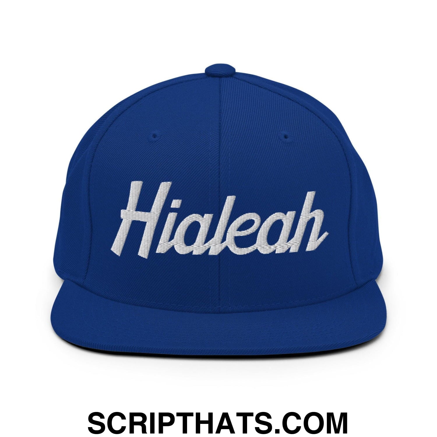 Hialeah Script Snapback Hat Royal Blue