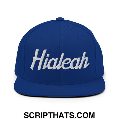Hialeah Script Snapback Hat Royal Blue