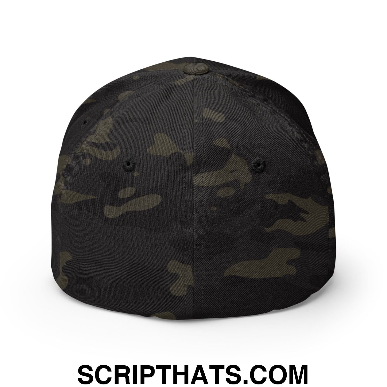 Hit The Damn Ball Embroidered Stretch Fit Golf Hat Multicam Black